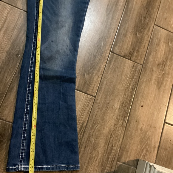 R3bel Jeans Woman’s 7/26Bootcut Denim Emblellished Stones Distressed - Picture 7 of 7